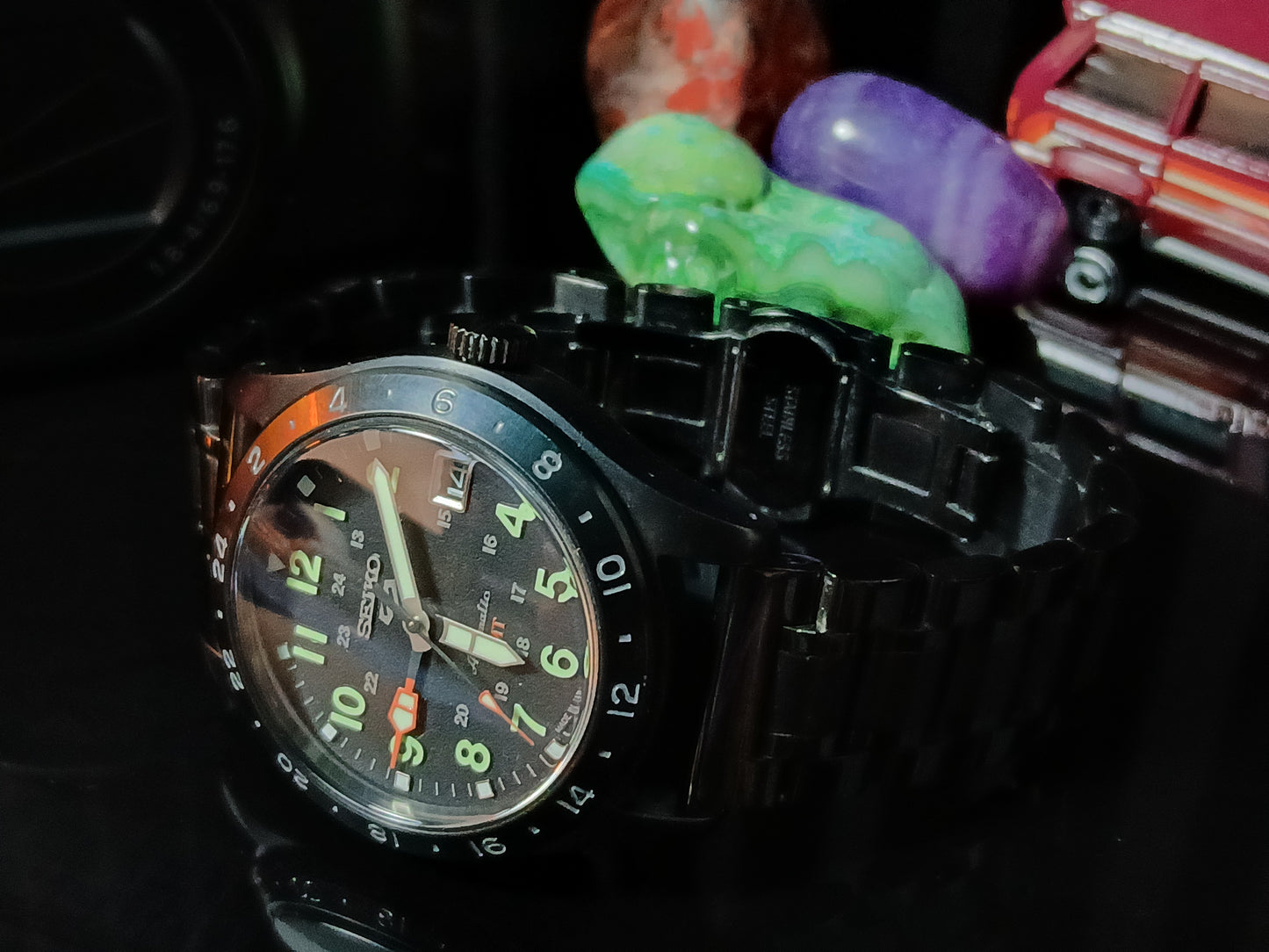 Seiko 5 Sports Automatic GMT Black Dial Men's Field Watch SSK025K1