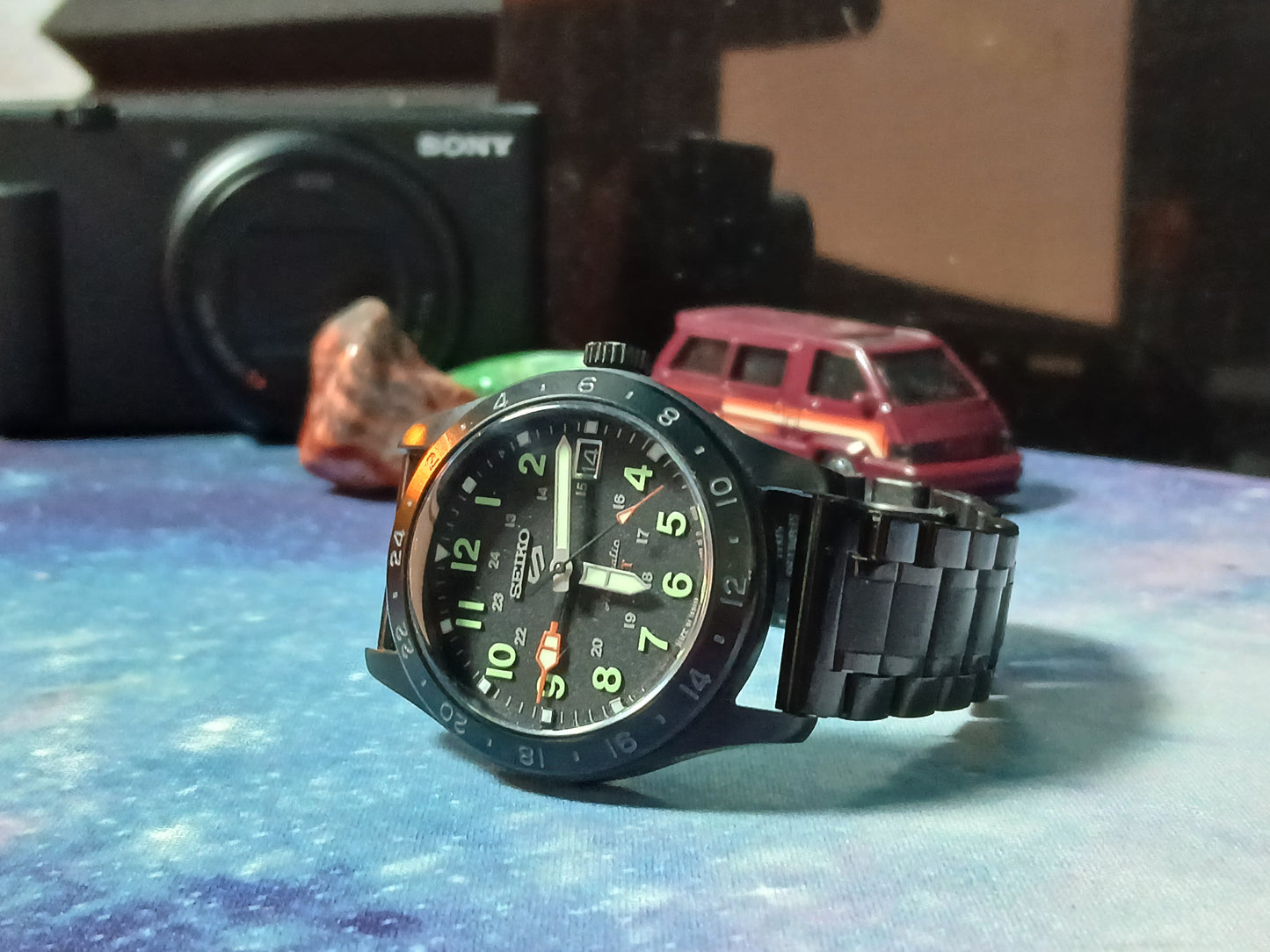 Seiko 5 Sports Automatic GMT Black Dial Men's Field Watch SSK025K1