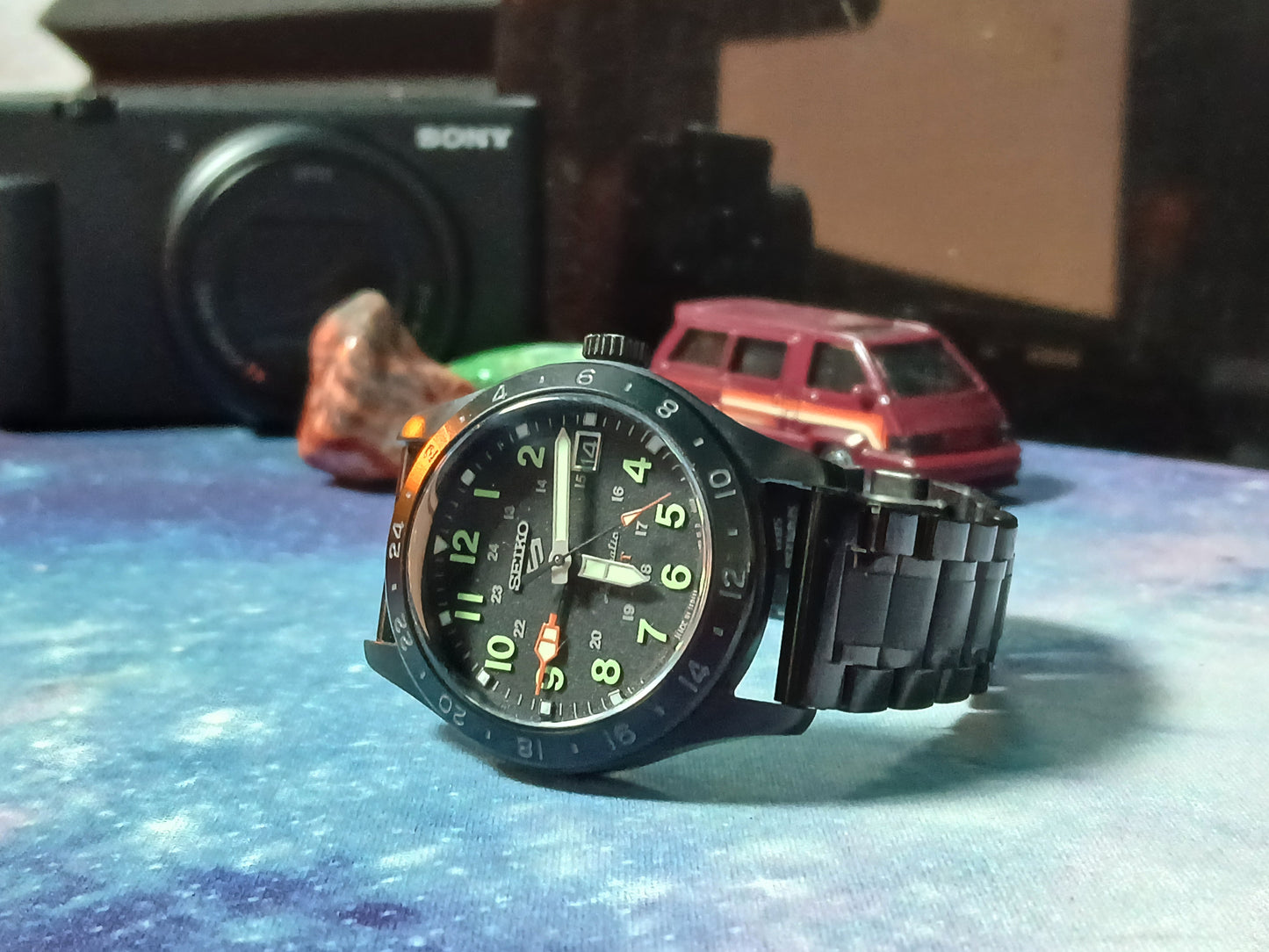 Seiko 5 Sports Automatic GMT Black Dial Men's Field Watch SSK025K1