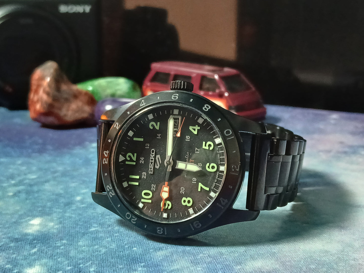 Seiko 5 Sports Automatic GMT Black Dial Men's Field Watch SSK025K1