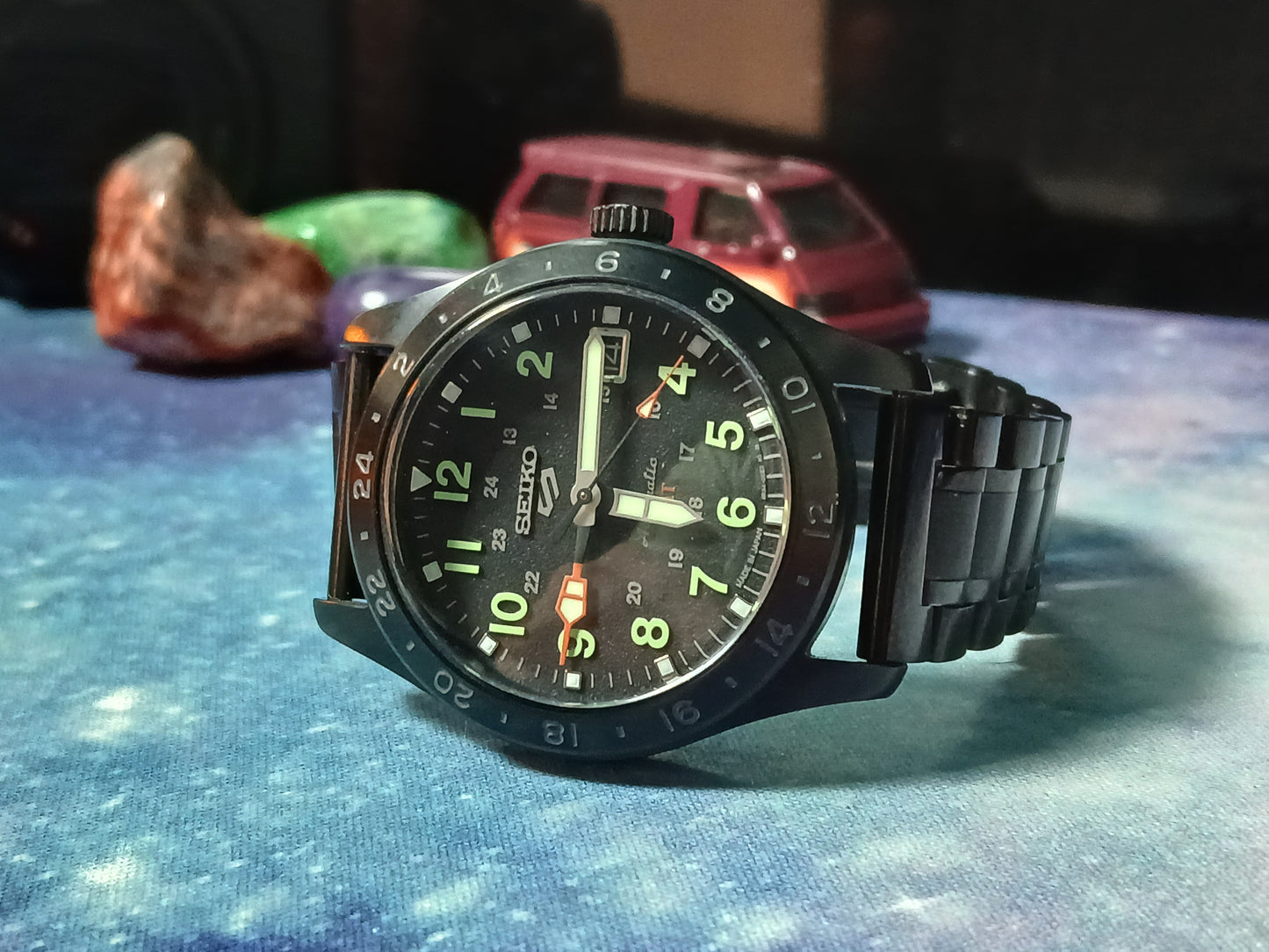 Seiko 5 Sports Automatic GMT Black Dial Men's Field Watch SSK025K1